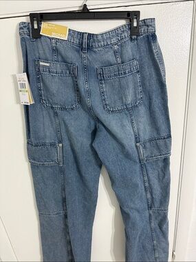 Michael Kors Medium Blue Denim Cargo Pants